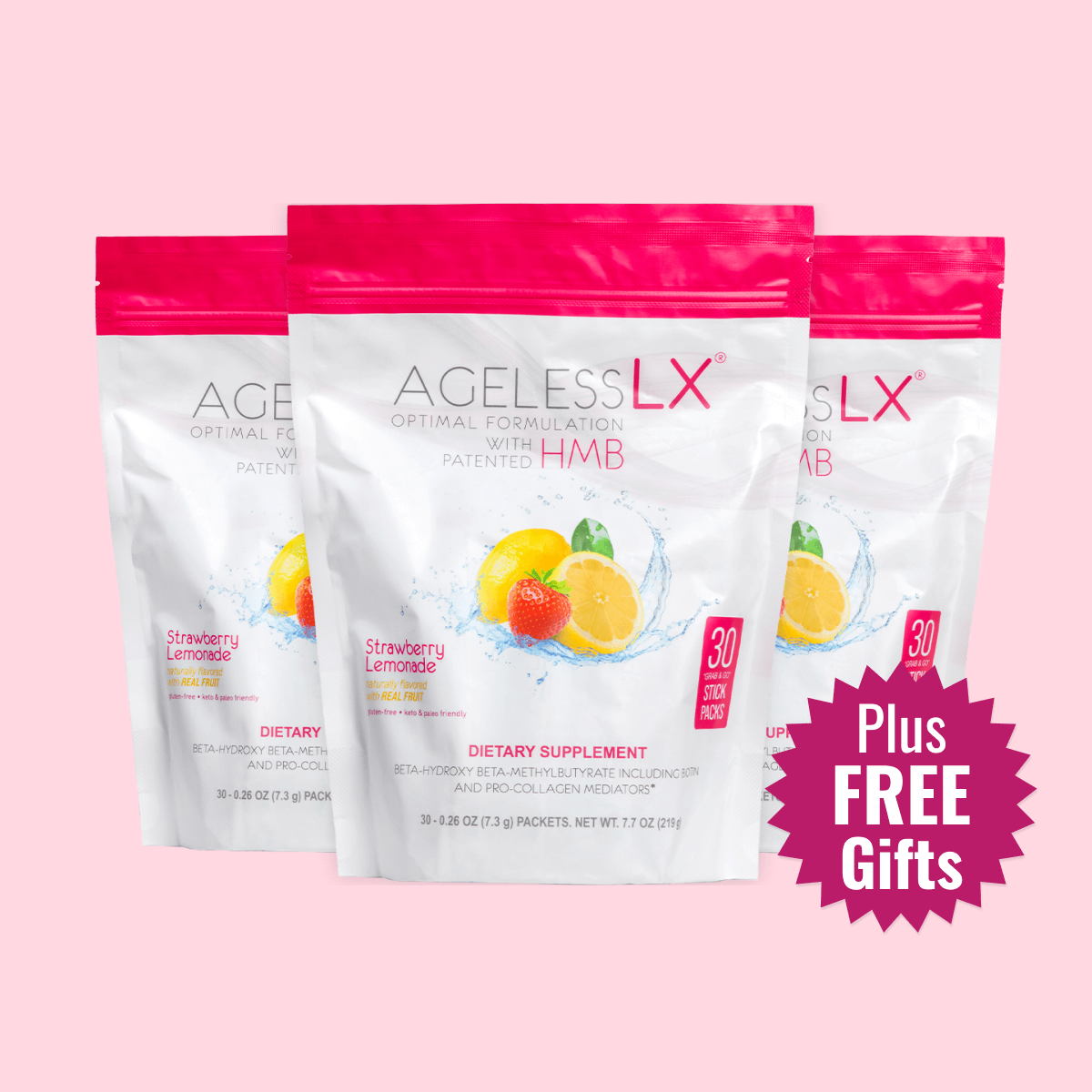 AgelessLX Strawberry Lemonade